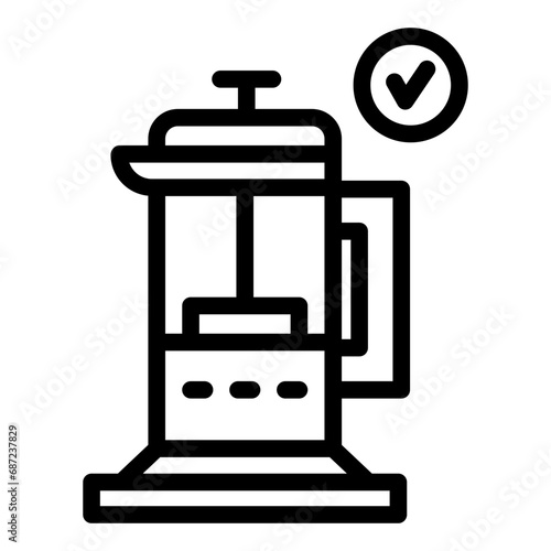 coffee shop line icon