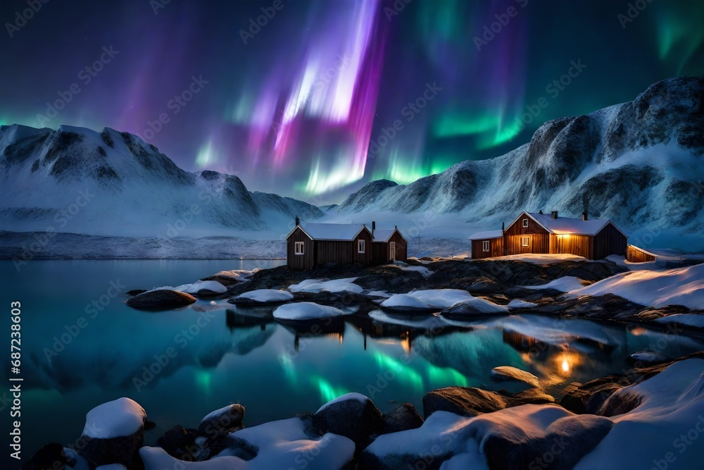 The polar lights in Norway. 