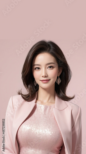 Smiling beautiful fashion model.
