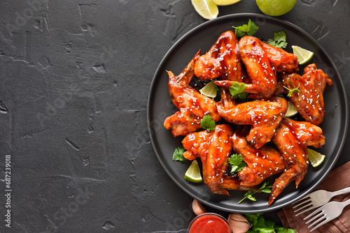 Baked chicken wings photo