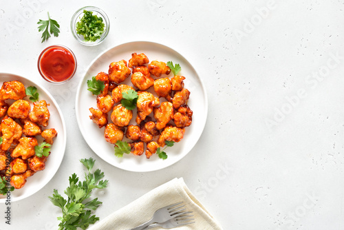 Sweet chili cauliflower wings