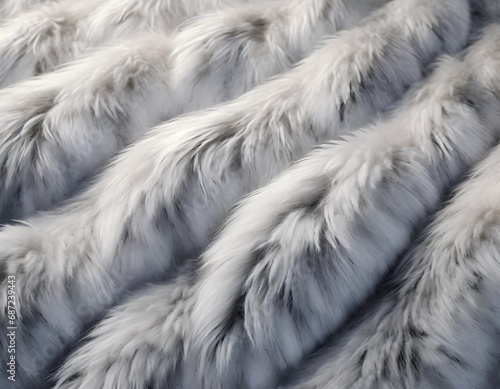 Silver grey fluffy soft fur as background. 