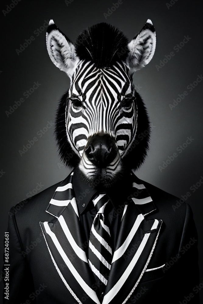 a zebra wearing a suit and tie a zebra wearing a suit and tie