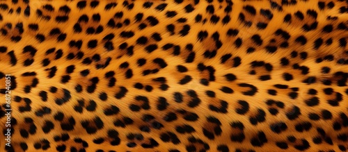 Seamless texture of a real jaguar fur with hair pattern Copy space image Place for adding text or design