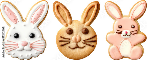 Easter bunny cookie transparent background PNG clipart