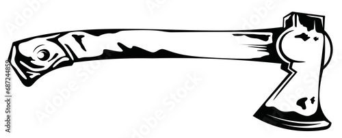 Bushcraft, Hiking, Camping - Symbol. Vector