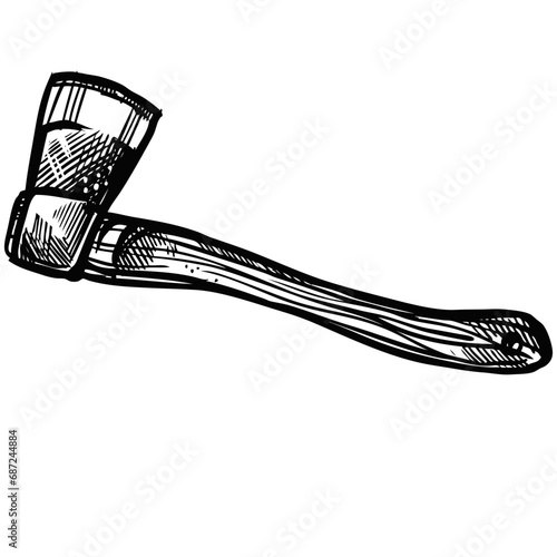 Axt, Bushcraft, Camping - Symbol. Vector