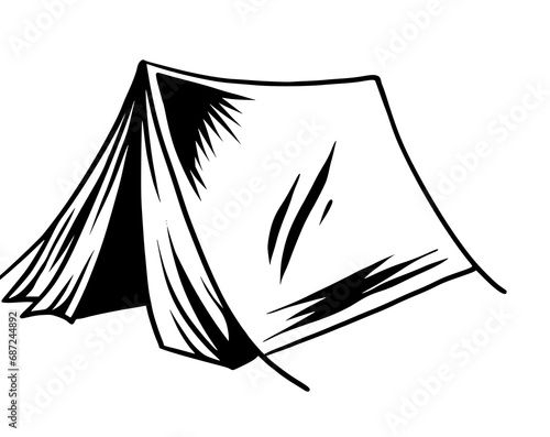 Zelt, Hiking, Camping - Symbol. Vector