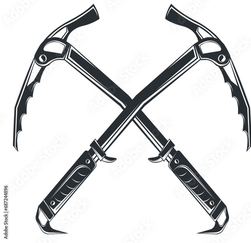 Klettern, Hiking, Camping - Symbol. Vector