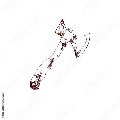 Bushcraft, Hiking, Camping - Symbol. Vector