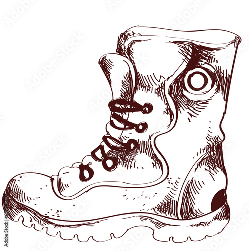 Bushcraft, Hiking, Camping - Symbol. Vector