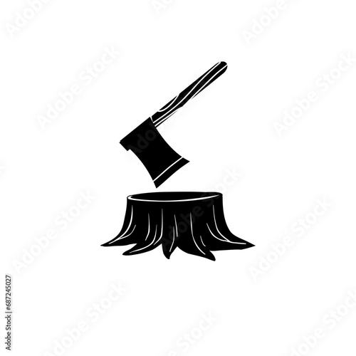 Bushcraft, Hiking, Camping - Symbol. Vector