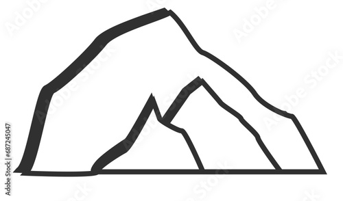 Bushcraft, Hiking, Camping - Symbol. Vector