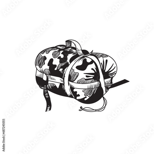 Bushcraft, Hiking, Camping - Symbol. Vector