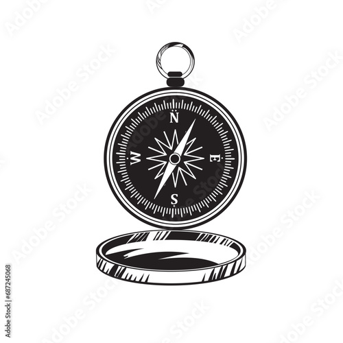 Bushcraft, Hiking, Camping - Symbol. Vector