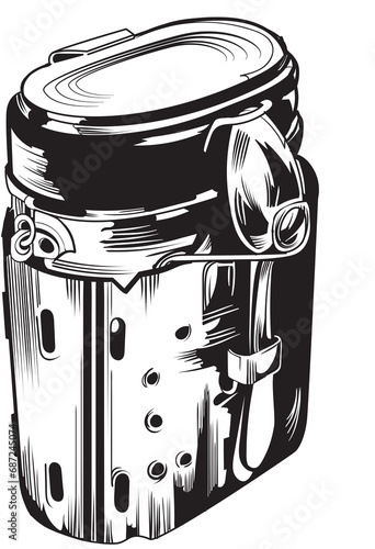Bushcraft, Hiking, Camping - Symbol. Vector
