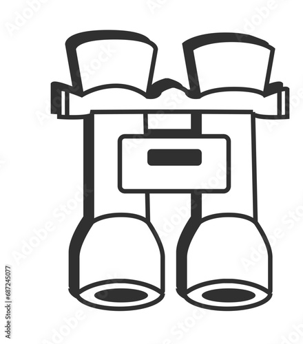 Fernglas, Hiking, Camping - Symbol. Vector