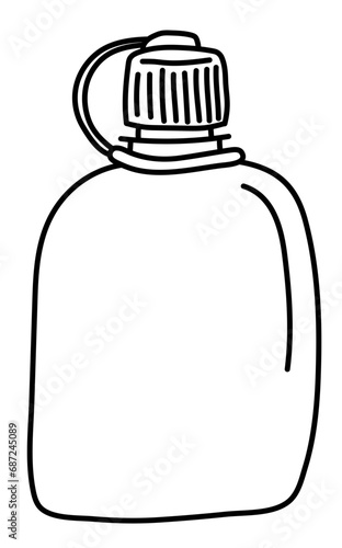Bushcraft, Hiking, Camping - Symbol. Vector