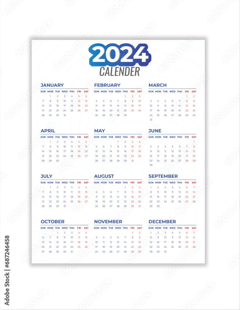 Monthly calendar template for 2024 year. Wall calendar in a minimalist style. Week Starts on Sunday. Planner for 2024 year.2024 simple calender Monthly calendar template for 2024 year. Wall calendar in a minimalist style. Week Starts on Sunday. Planner for 2024 year.2024 simple calender