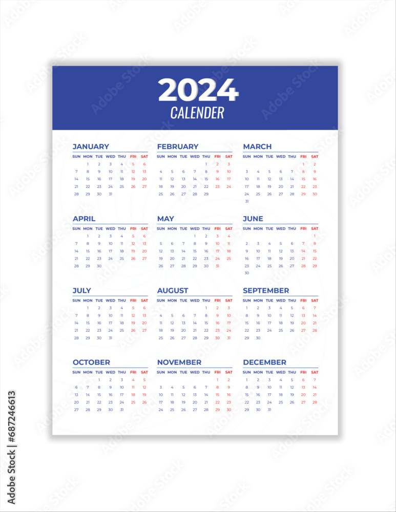Monthly calendar template for 2024 year. Wall calendar in a minimalist style. Week Starts on Sunday. Planner for 2024 year.2024 simple calender Monthly calendar template for 2024 year. Wall calendar in a minimalist style. Week Starts on Sunday. Planner for 2024 year.2024 simple calender