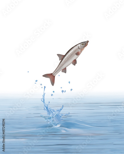 Foto illustration d'un poisson  barbeau fluviatile