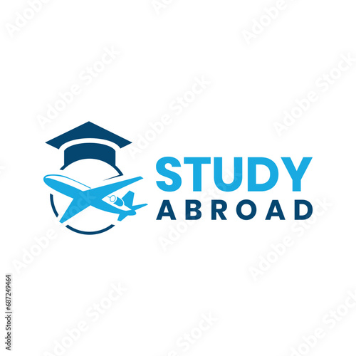 study abroad creative modern logo design 