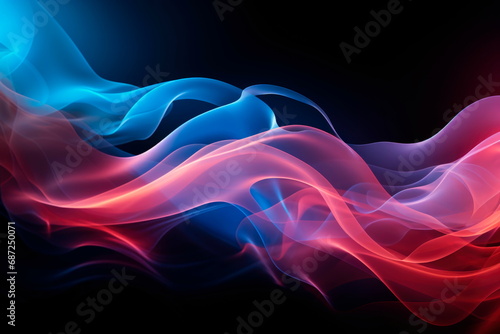 An artistic portrayal of overlapping transparent multicolored waves, evoking a sense of flowing aesthetic calm and serenity in a mesmerizing display of abstract beauty.