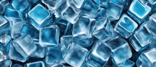 Ice Cubes on black background, wallpaper