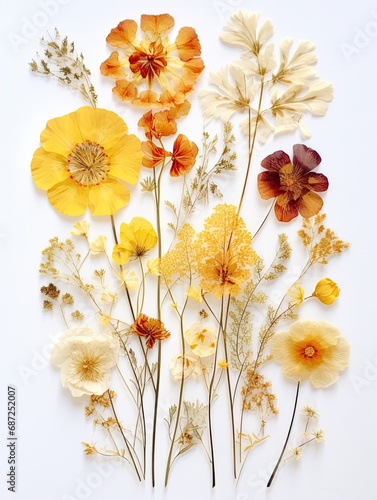 Delicate Botanical Pressed Flower Art  Real Flowers Preserved in Glass Panes for Sunlit Kitchens