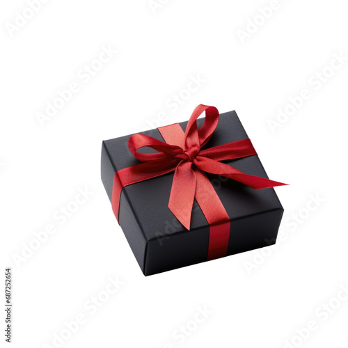 black gift box red bow