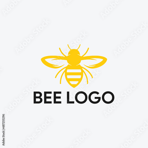 bee buzz logo design vector