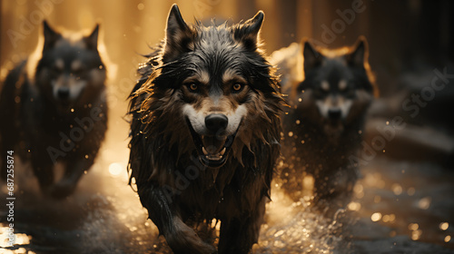 Wolf running