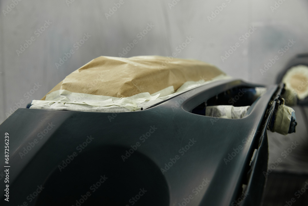 The photograph captures the scene of an automotive showcasing