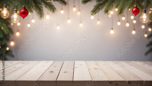 Hanging Holiday Lights Background Banner