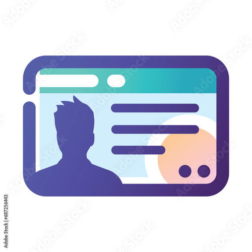 Illustration of an identity card