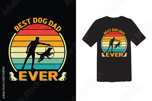 Vector best miniature schnauzer dad ever t-shirt design
