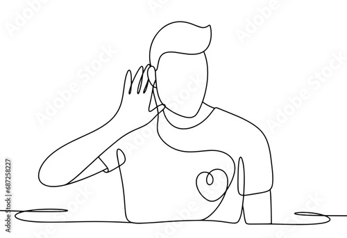 Man. Inner voice. One line