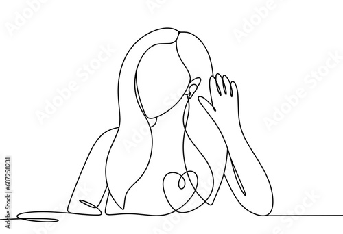 Woman. Inner voice. One line