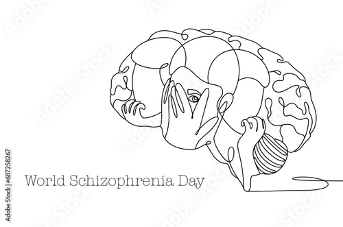 Schizophrenia. Brain. One line