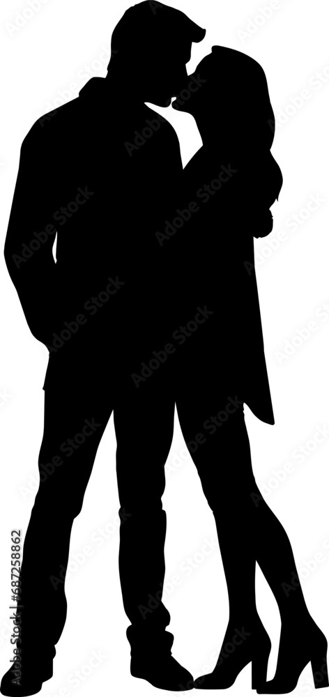 Stock vector illustration of a silhouette of loving couple hugging, Hugging loving couple. Stock vector illustration Stock vector illustration of a silhouette of loving couple hugging, Hugging loving couple. Stock vector illustration
