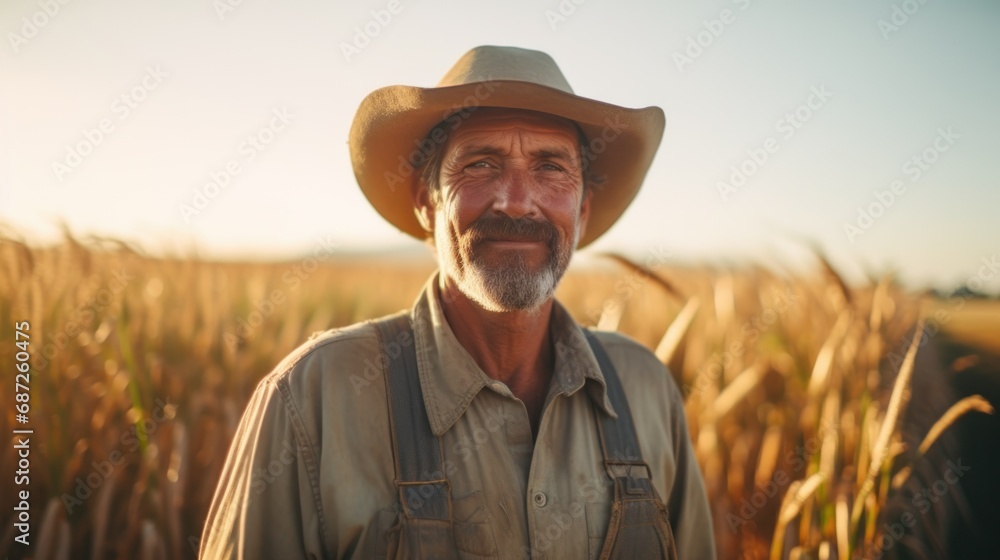 Photo of a farmer in the field Photo of a farmer in the field