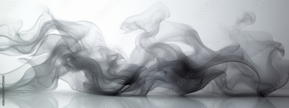 Black smoke on white background Black smoke on white background