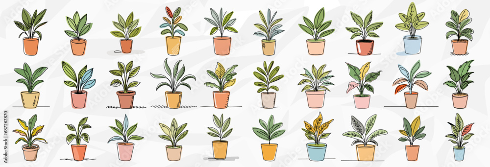Oase Zuhause: 30 Lineart-Zeichnungen von Zimmerpflanzen - Vektorgrafik-Bundle Oase Zuhause: 30 Lineart-Zeichnungen von Zimmerpflanzen - Vektorgrafik-Bundle