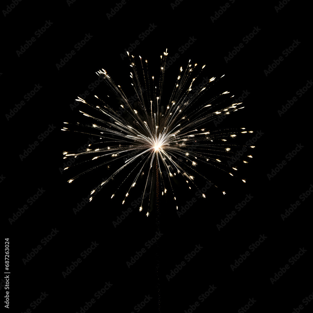 Fireworks on black background, Fireworks light up the sky, festive fireworks explode on black background, ai generated image Fireworks on black background, Fireworks light up the sky, festive fireworks explode on black background, ai generated image