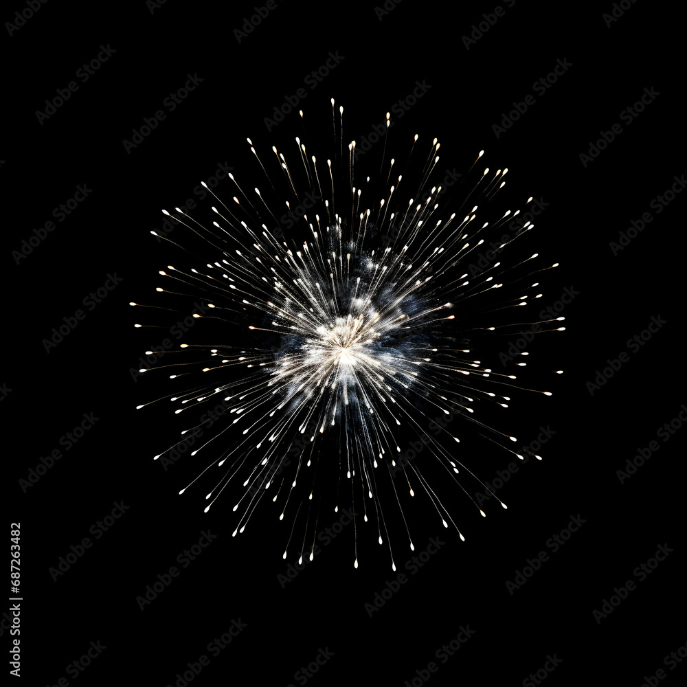 Fireworks on black background, Fireworks light up the sky, festive fireworks explode on black background, ai generated image Fireworks on black background, Fireworks light up the sky, festive fireworks explode on black background, ai generated image