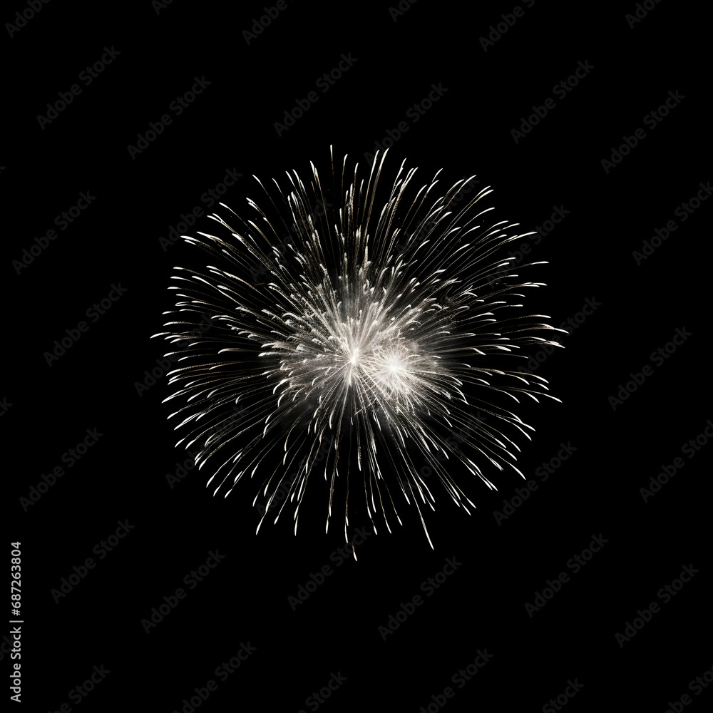 Fireworks on black background, Fireworks light up the sky, festive fireworks explode on black background, ai generated image Fireworks on black background, Fireworks light up the sky, festive fireworks explode on black background, ai generated image