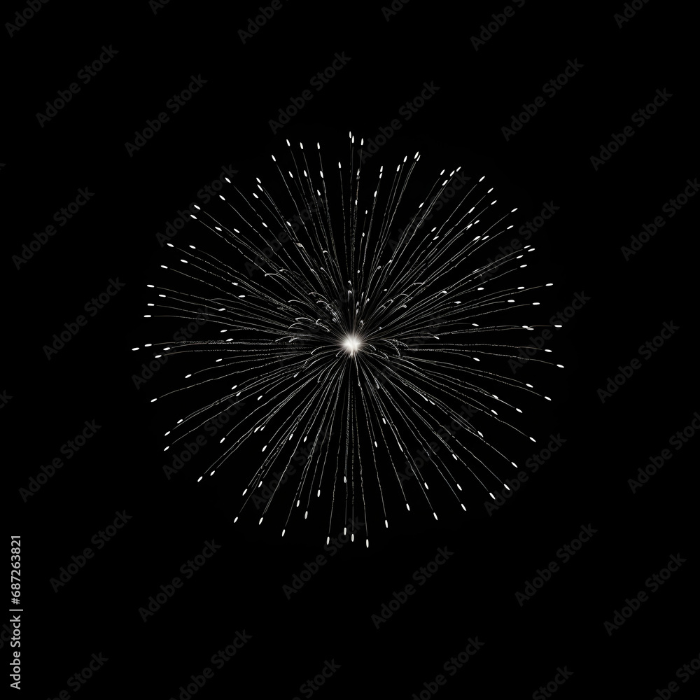 Fireworks on black background, Fireworks light up the sky, festive fireworks explode on black background, ai generated image Fireworks on black background, Fireworks light up the sky, festive fireworks explode on black background, ai generated image