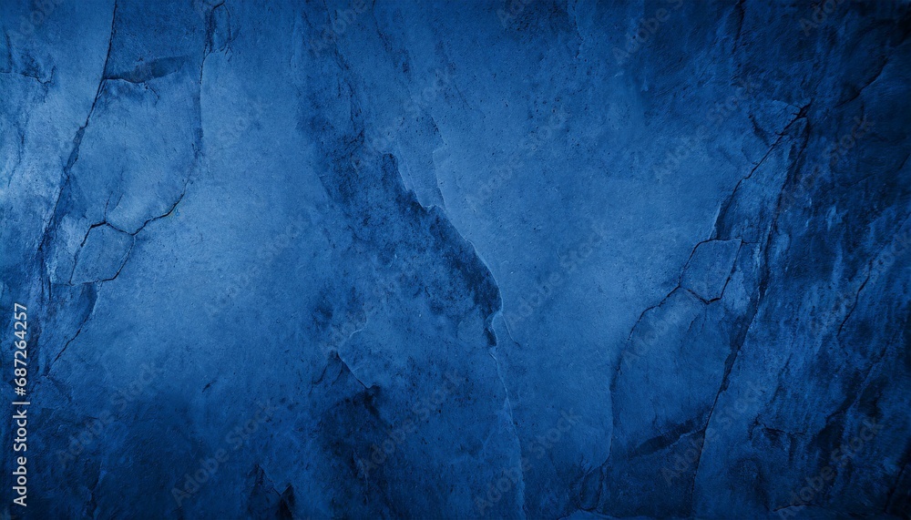 abstract blue background toned monochrome stone rock texture background web banner wide dark blue rough surface background with space for design panoramic - obrazy, fototapety, plakaty 