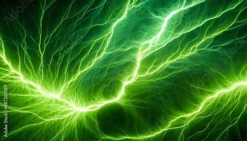 green lightning abstract plasma background © Alicia