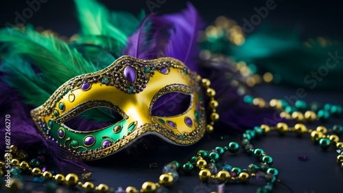 Carnival venetian mask greeting card